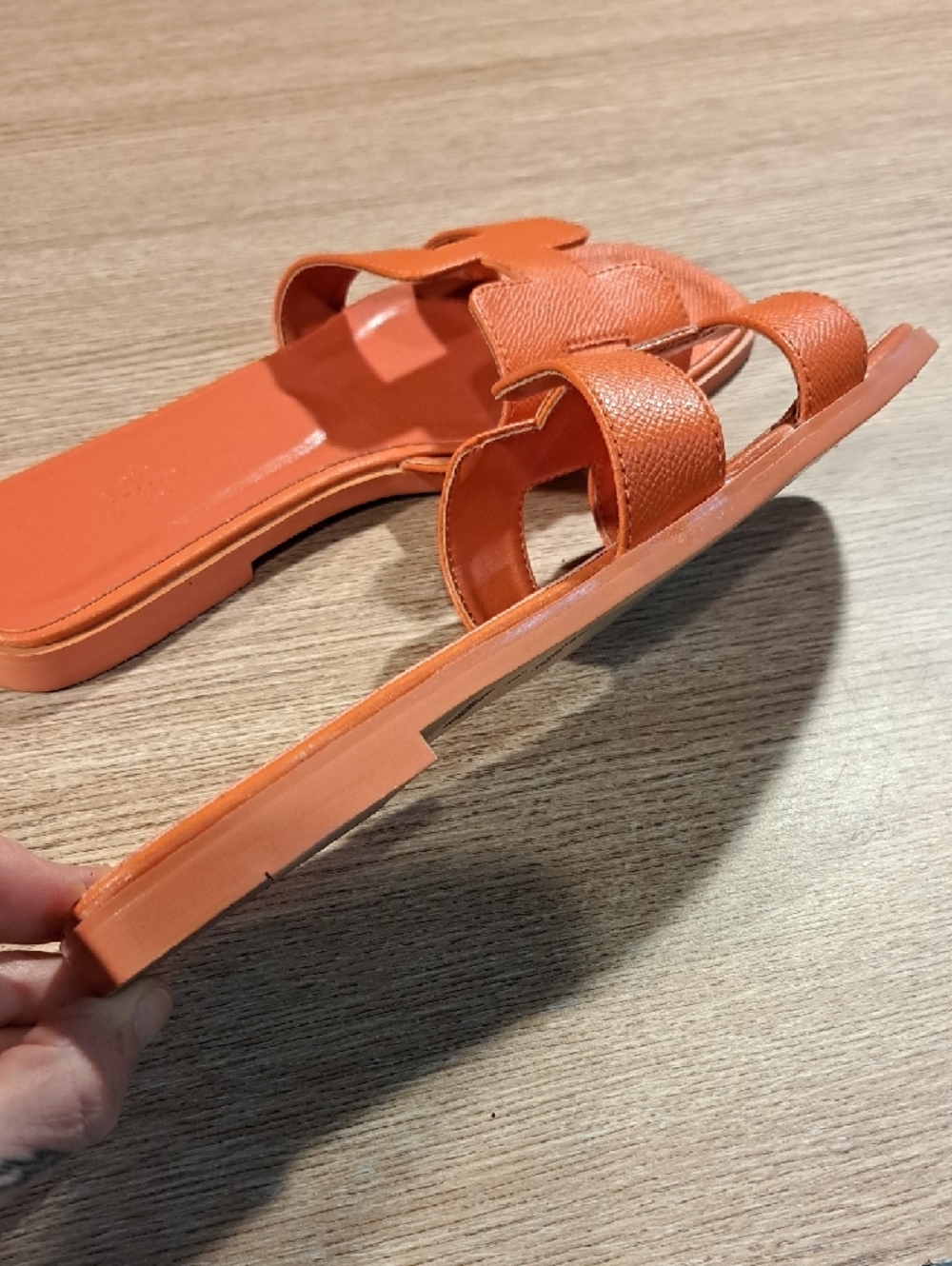 Women’s Orange Oran Style Leather Sandals 38 US 8 - Picture 8 of 8